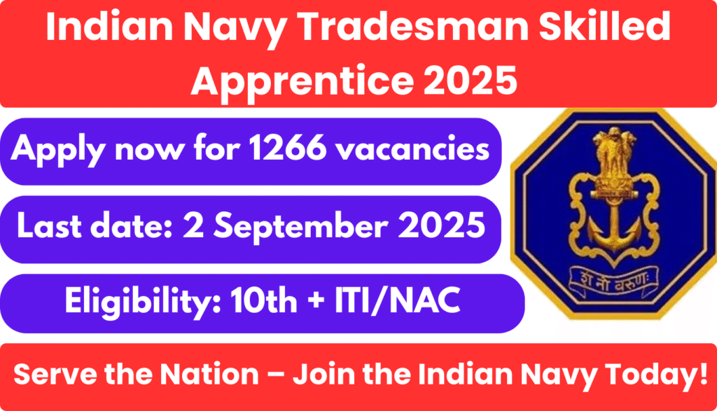 Indian Navy Tradesman Recruitment 2025