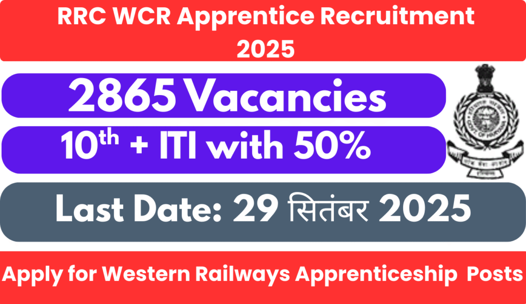 RRC WCR Apprentice Recruitment 2025