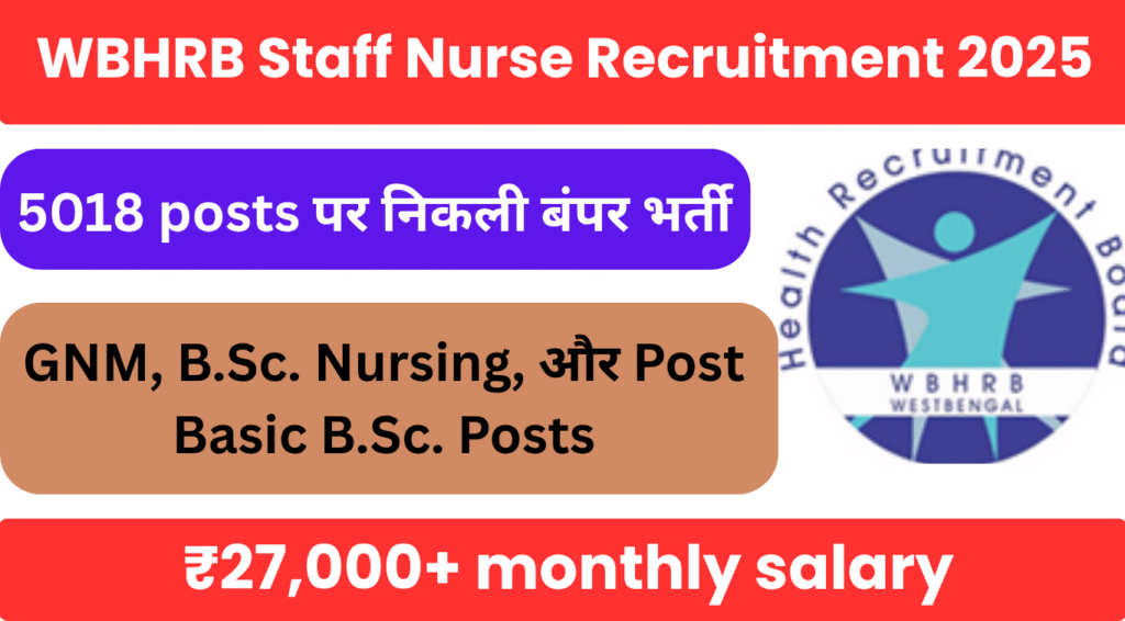 WBHRB Staff Nurse Recruitment 2025
