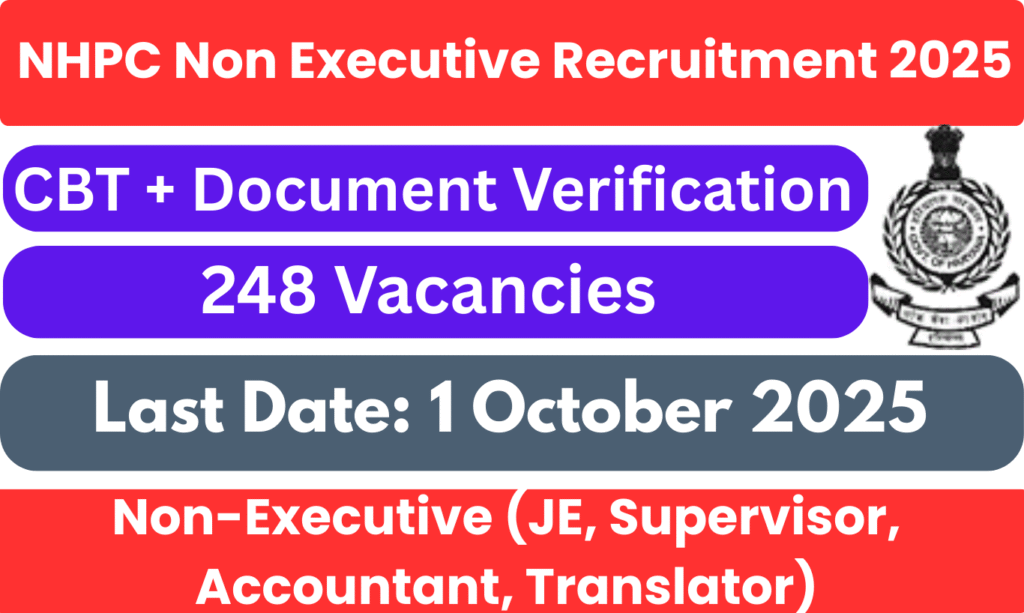 NHPC Non Executive Recruitment 2025