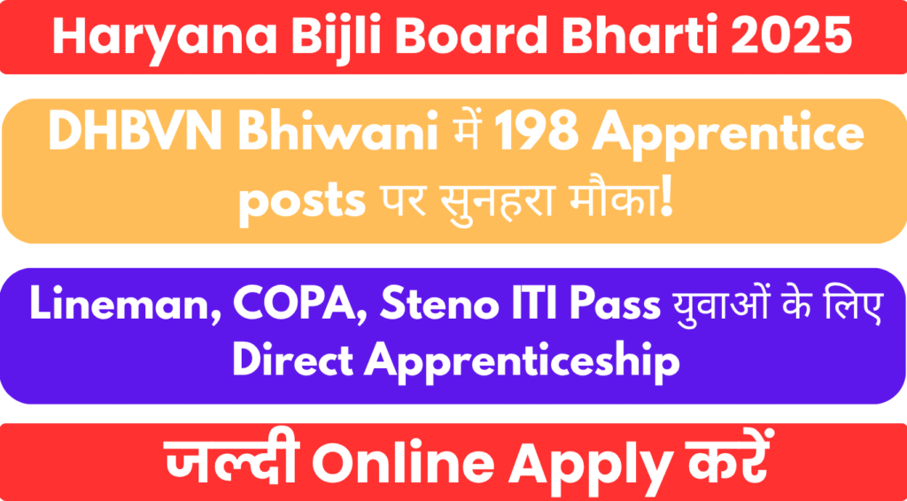 Haryana BIJLI Board Bharti 2025