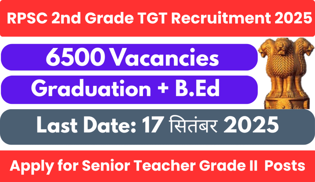 RPSC 2nd Grade TGT Recruitment 2025