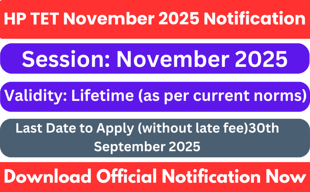 HP TET November 2025