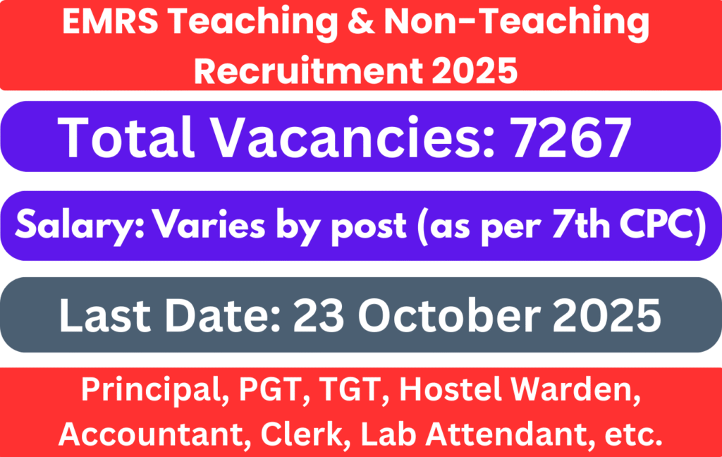 EMRS Recruitment 2025 Notification