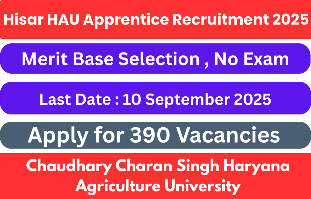 Hisar HAU Apprentice Recruitment 2025